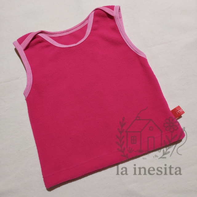 chaleco polar para bebe con cuello americano